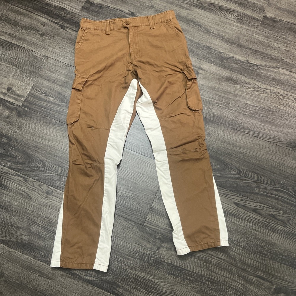 Boohoo Man  Pants Men's size 30 Cargo Ripstop   Streetwear Workwear brown